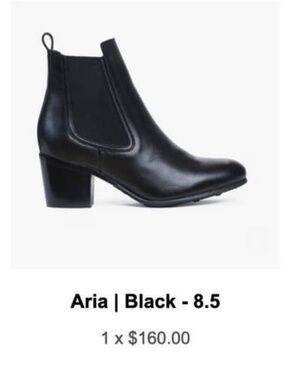 Thursday Aria black leather boots (size 8.5)